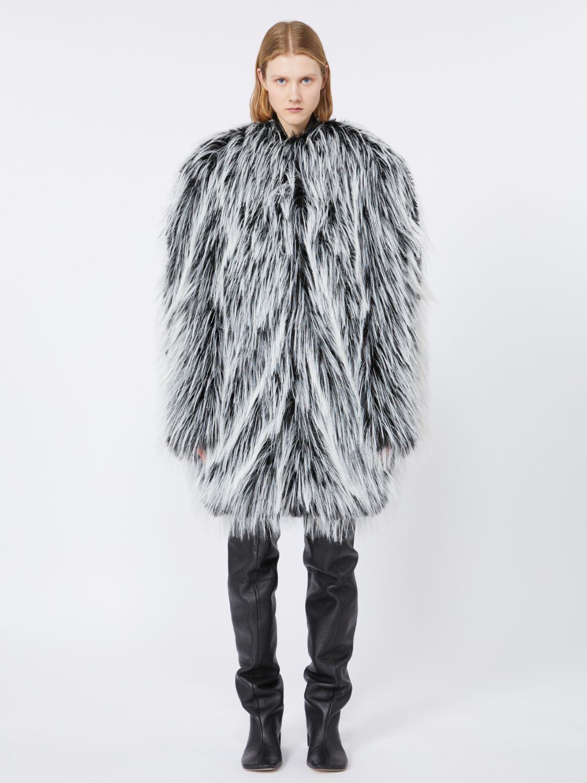 Oversized two-tone jacket - RUNWAY - BLACK - Max Mara - 2