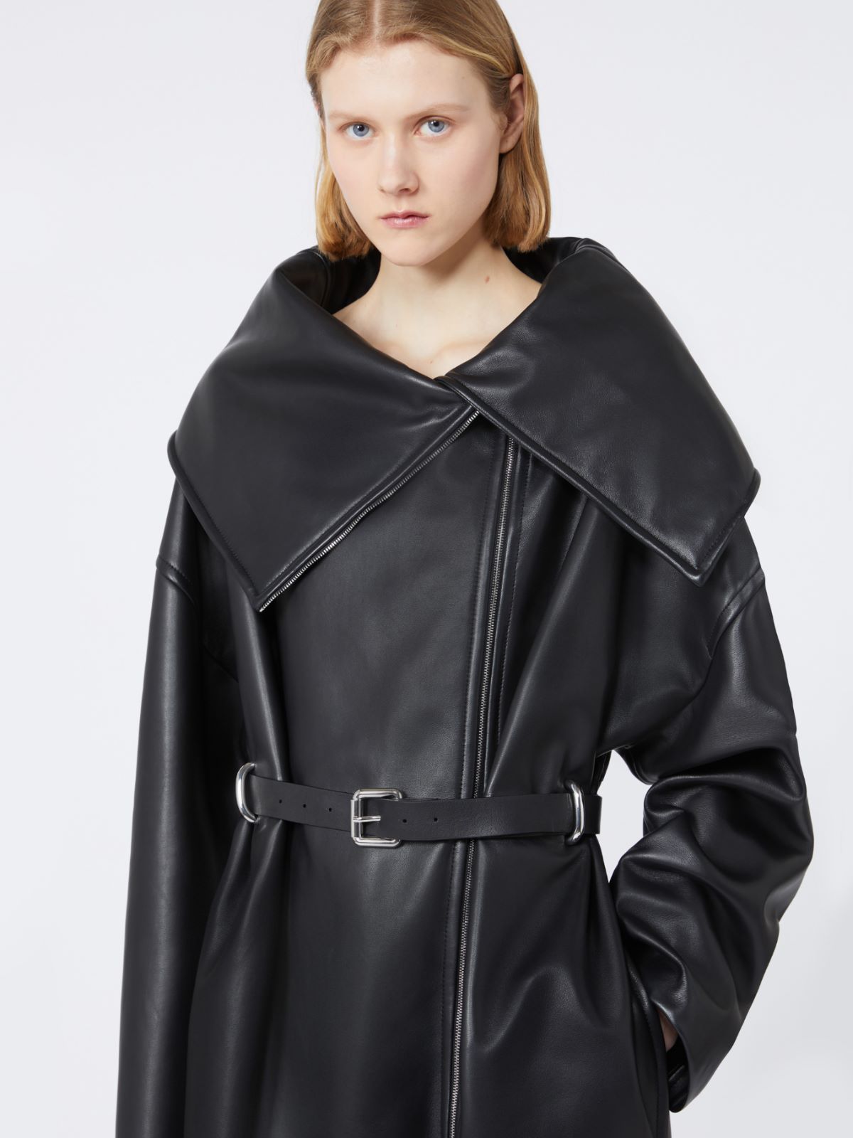 Long leather coat - RUNWAY - BLACK - Max Mara - 5