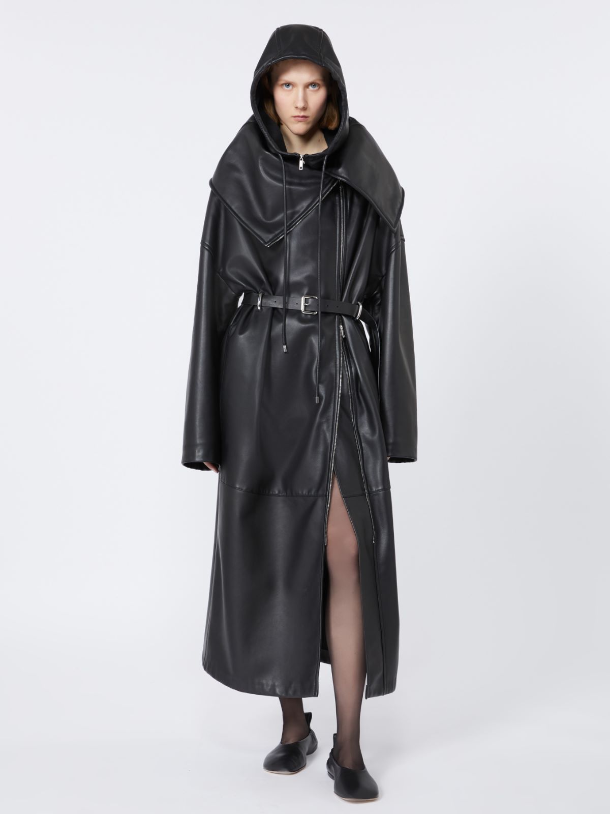 Long leather coat - RUNWAY + BLACK - Max Mara