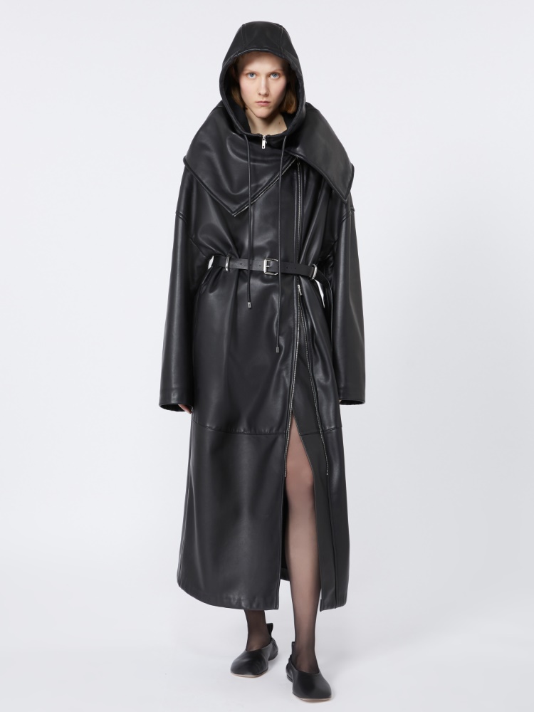 Long leather coat - RUNWAY - BLACK - Max Mara