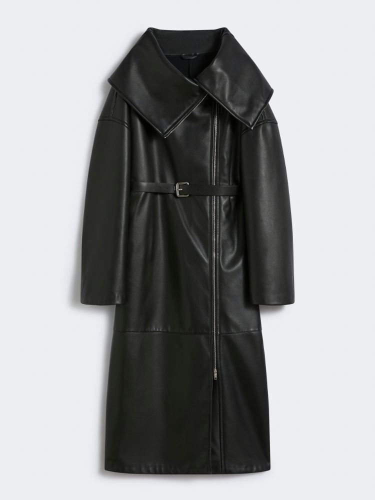 Long leather coat - RUNWAY - BLACK - Max Mara