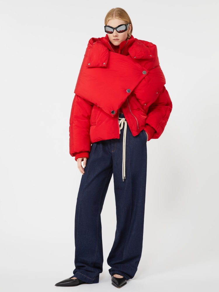 Water-repellent short down jacket - RED - Max Mara