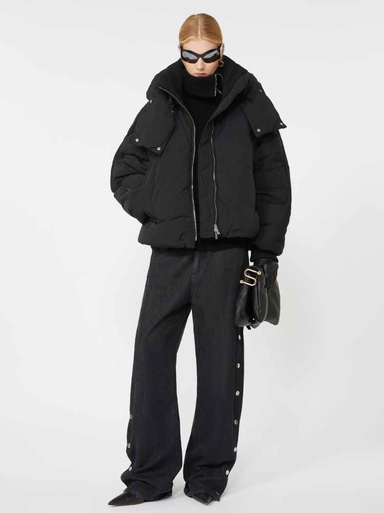 Water-repellent short down jacket - BLACK - Max Mara