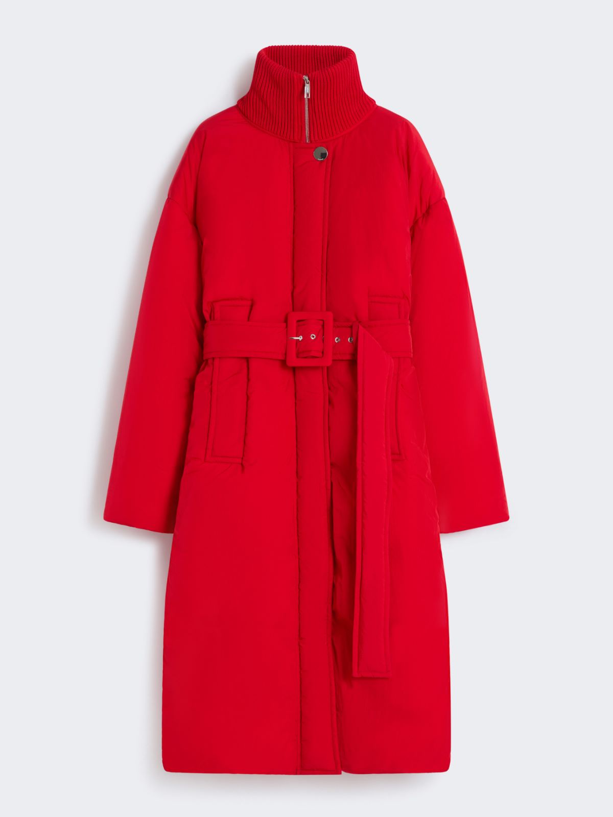 Water-repellent long down jacket - RED - Max Mara - 9