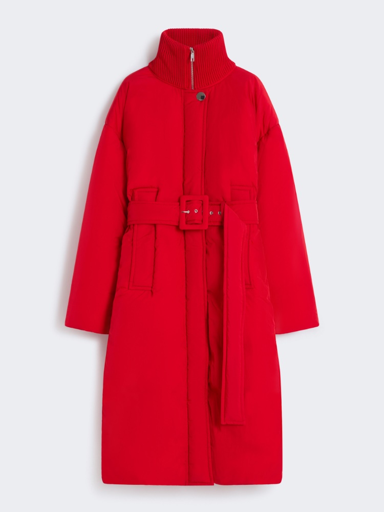 Water-repellent long down jacket - RED - Max Mara