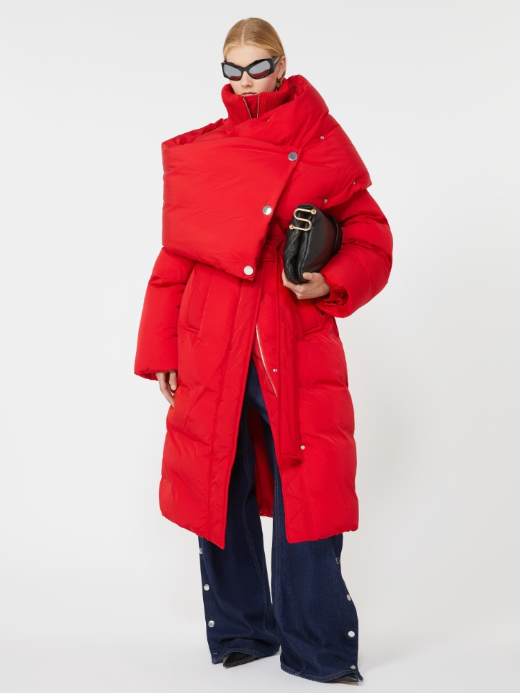 Water-repellent long down jacket - RED - Max Mara