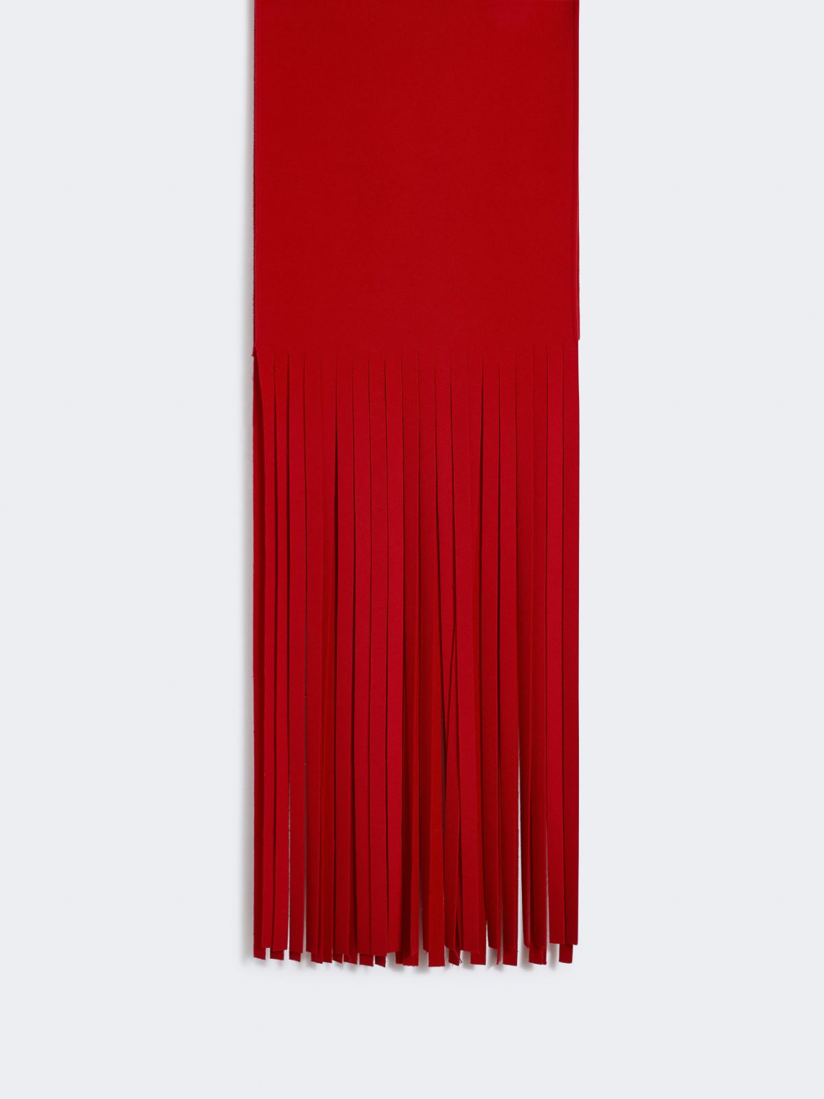 Long fringed scarf - RUNWAY - RED - Max Mara