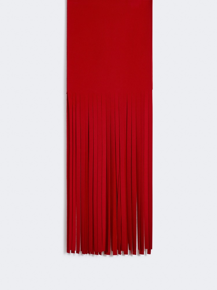 Long fringed scarf - RUNWAY - RED - Max Mara