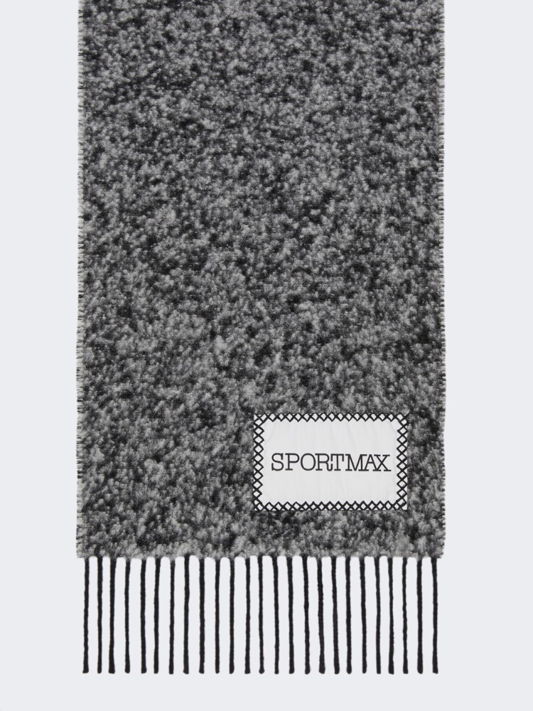 Scarf with fringes - BLACK - Max Mara