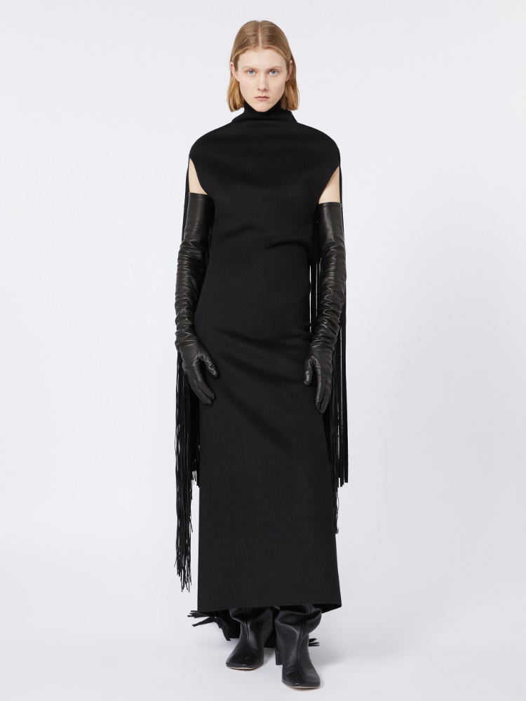 Gants longs à franges - NOIR - Max Mara