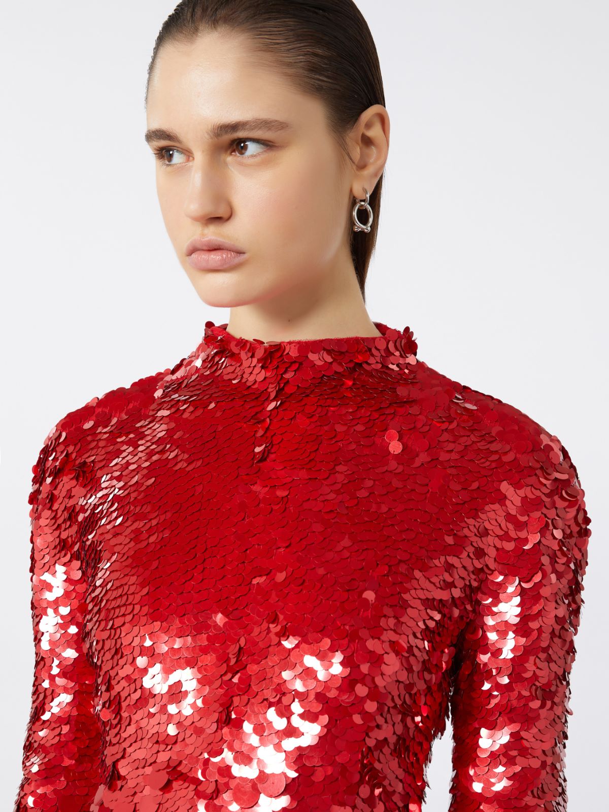 Short dress with nuanced sequin detail - KLEPSYDRA CAPSULE - RED - Max Mara - 4