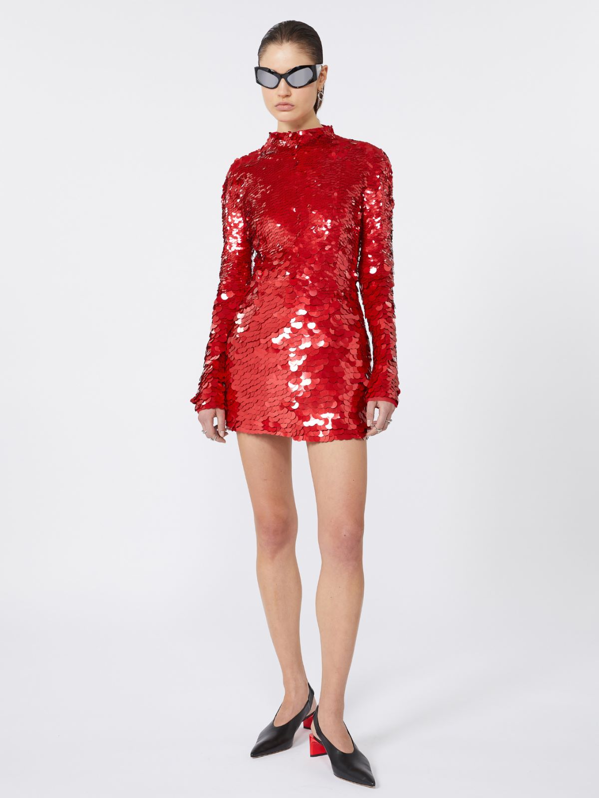 Short dress with nuanced sequin detail - KLEPSYDRA CAPSULE - RED - Max Mara