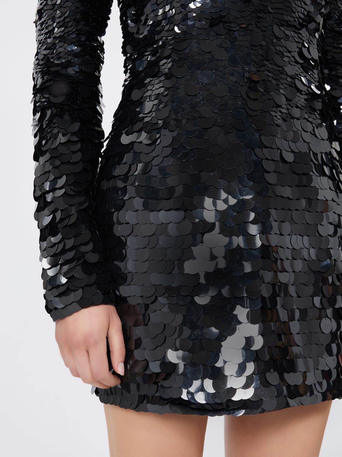 Short dress with nuanced sequin detail - KLEPSYDRA CAPSULE - BLACK - Max Mara - 5