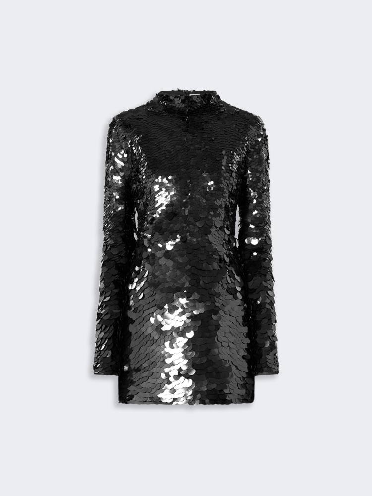 Short dress with nuanced sequin detail - KLEPSYDRA CAPSULE - BLACK - Max Mara