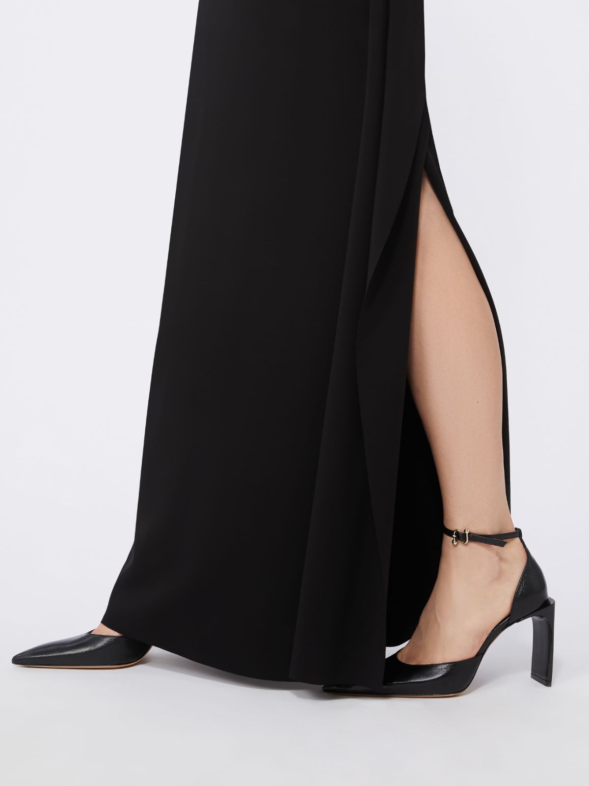 Asymmetrical fitted dress - BLACK - Max Mara - 5