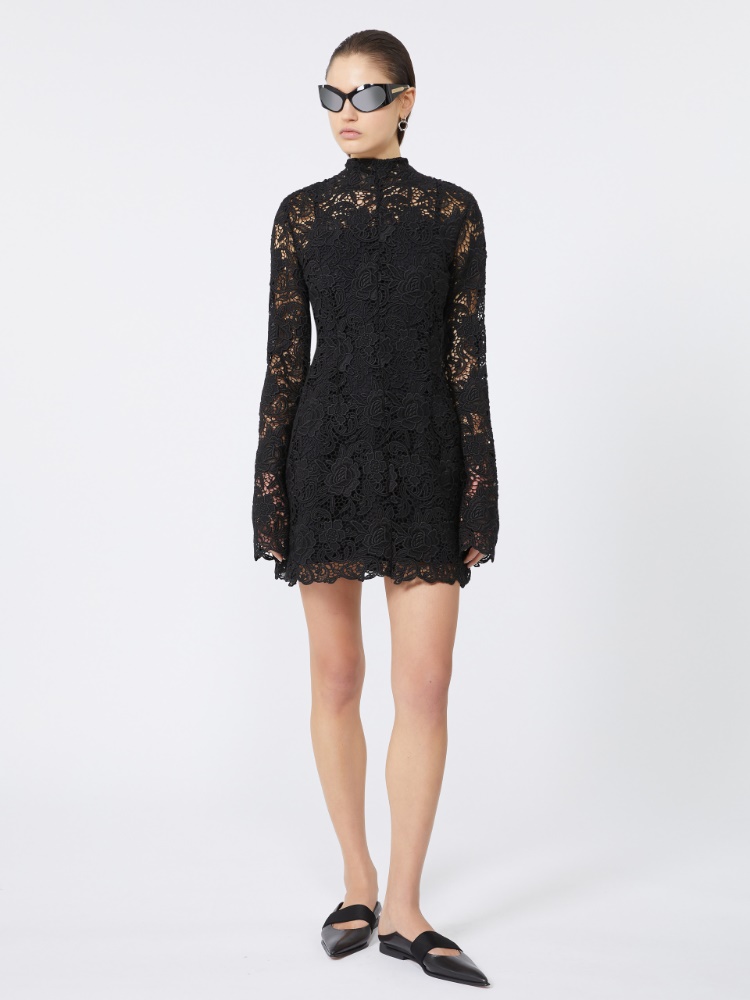 Short floral macramé dress - KLEPSYDRA CAPSULE - BLACK - Max Mara