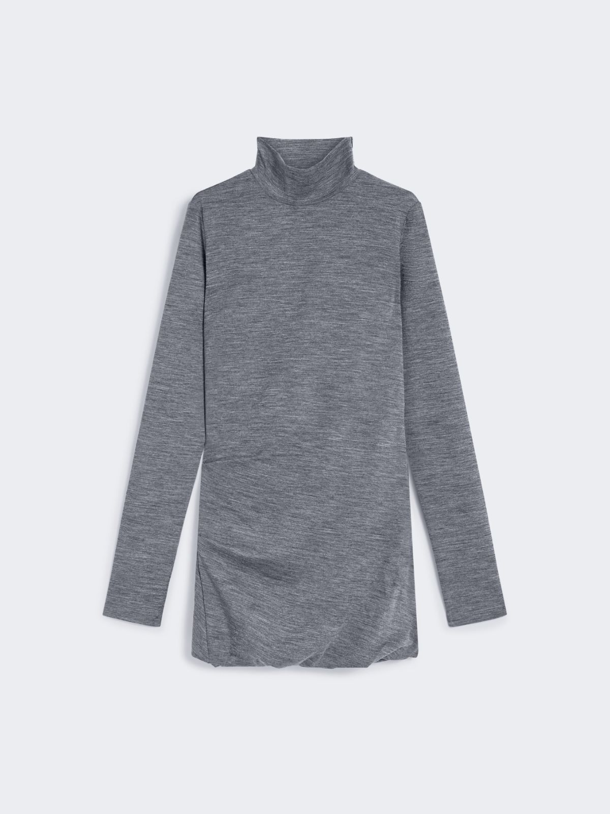 Fluid jersey high-neck dress - MEDIUM GREY - Max Mara - 9