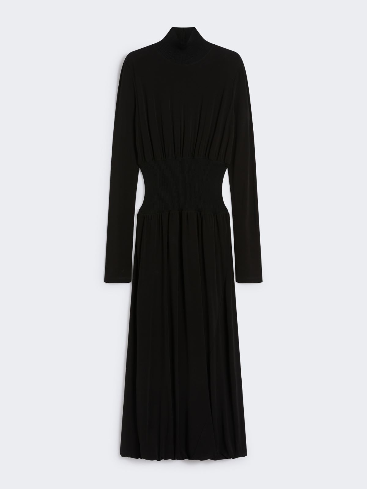 Knitted-insert dress - BLACK - Max Mara - 9