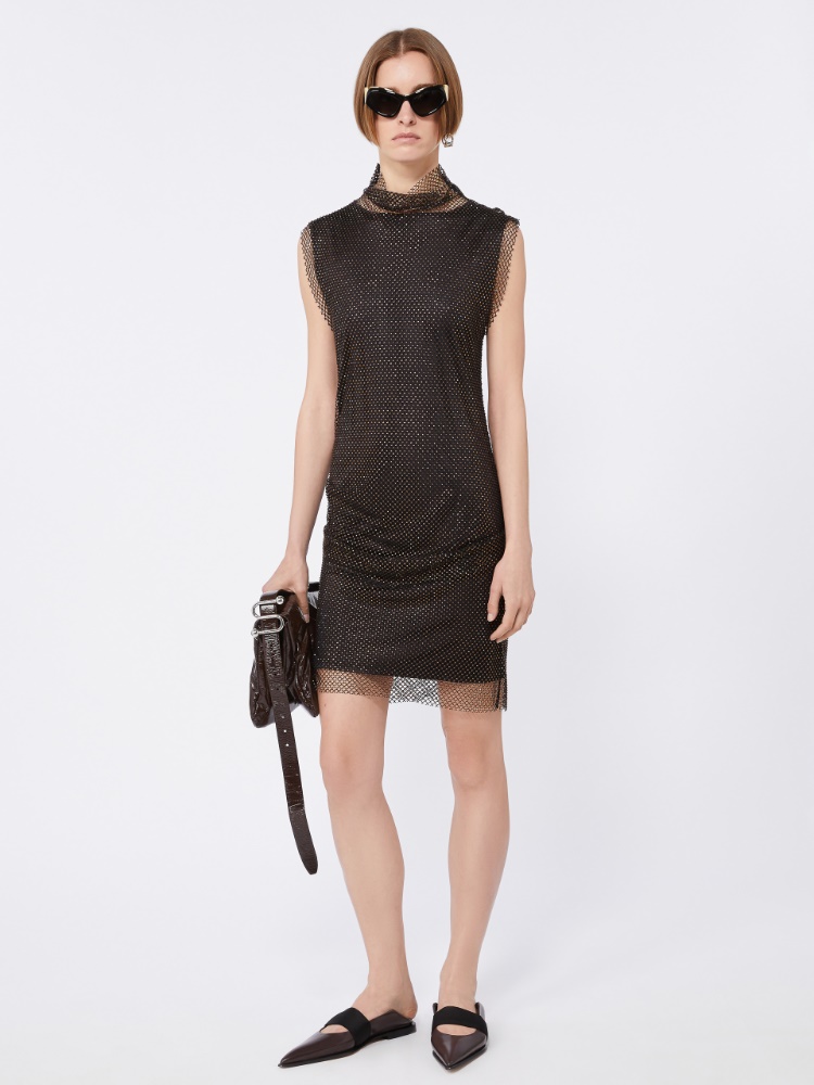 Abito smanicato con strass - NERO - Max Mara