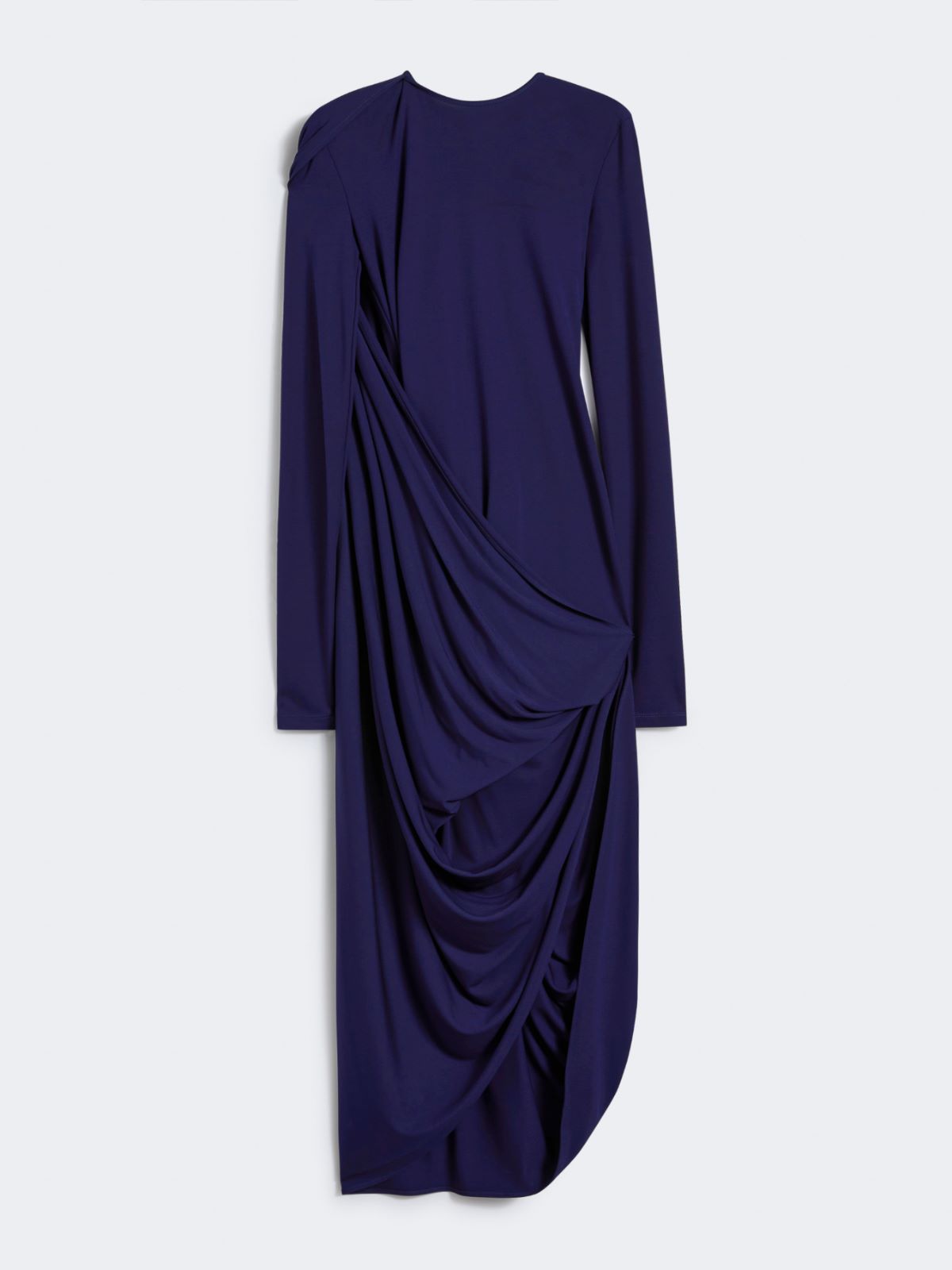 Robe asymétrique avec drapé - VIOLET FONCE - Max Mara - 10