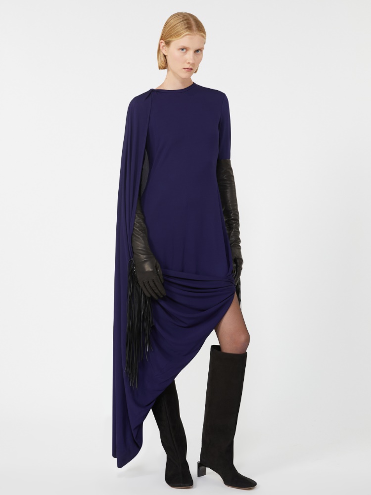 아리에테 비스코스 드레스 - DARK VIOLET - Max Mara