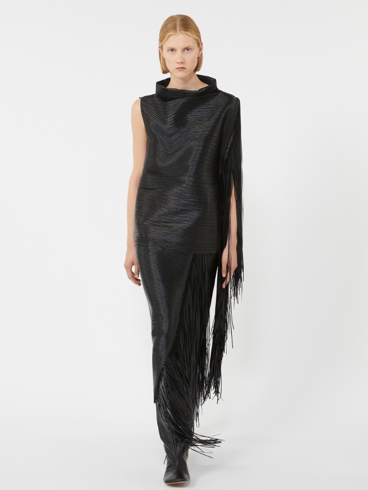 Falda longuette con flecos - NEGRO - Max Mara