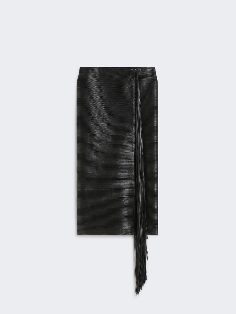 Falda longuette con flecos - NEGRO - Max Mara
