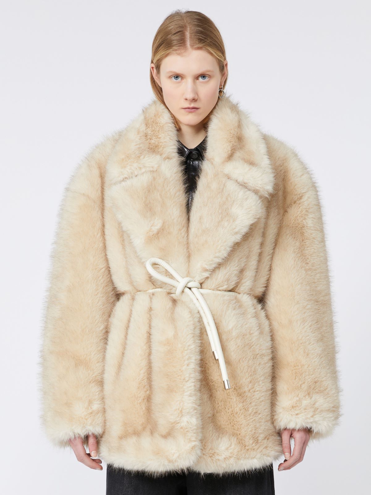 Belted heavy jacket - BEIGE - Max Mara - 2