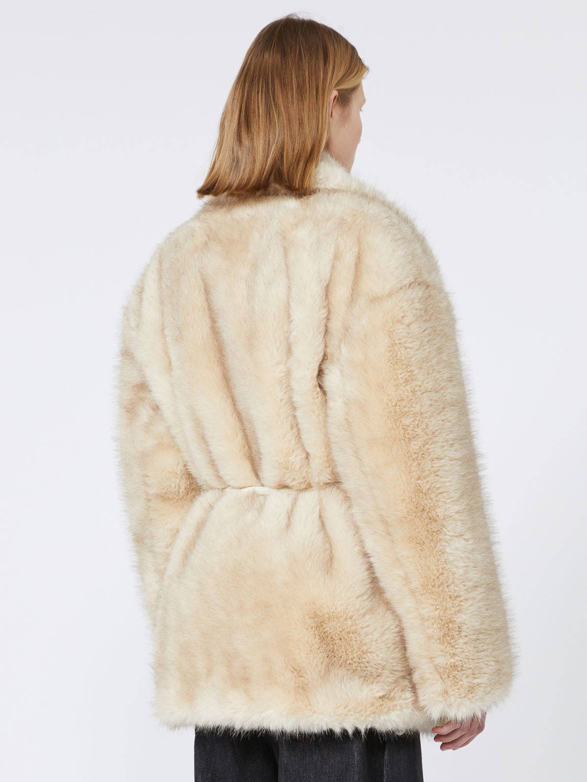 Belted heavy jacket - BEIGE - Max Mara - 3