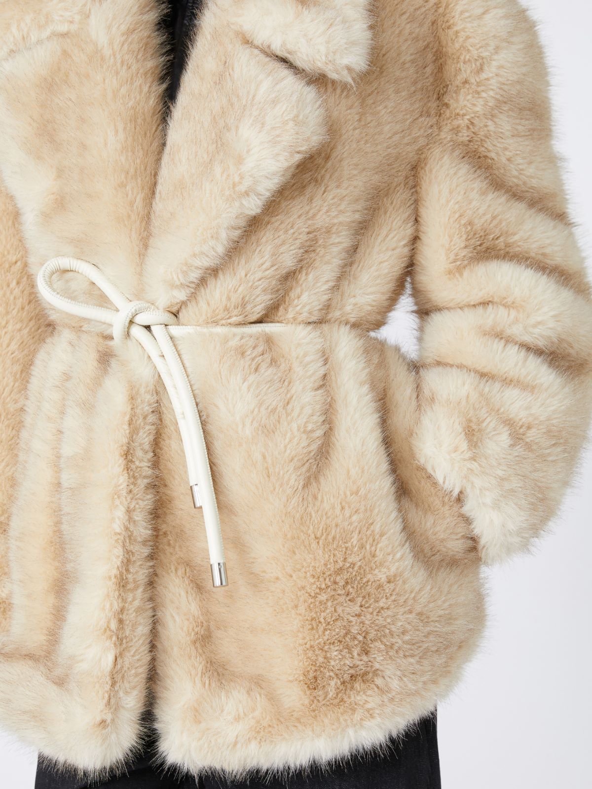 Belted heavy jacket - BEIGE - Max Mara - 4