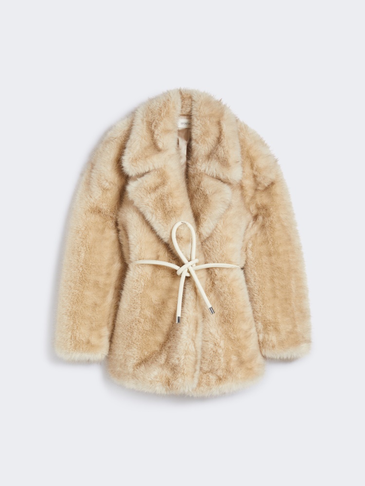 Belted heavy jacket - BEIGE - Max Mara
