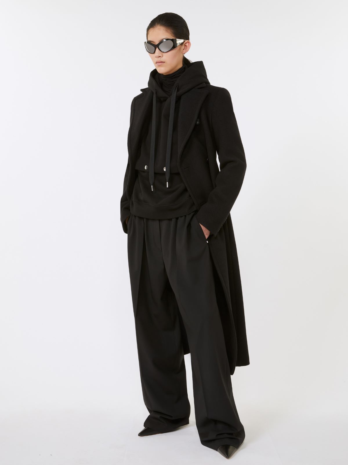 Sweatshirt with detachable hem detail - BLACK - Max Mara