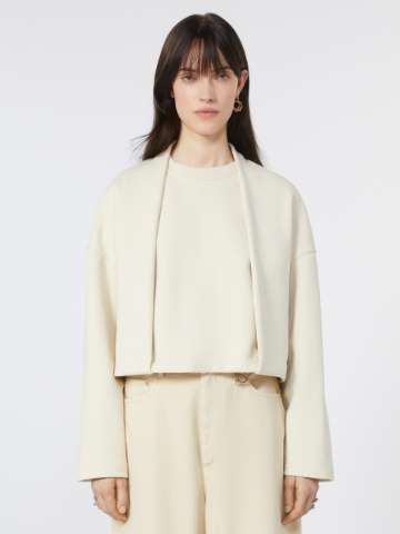 ジャケット MAX MARA Women Hoodies 2511911038600 001 White Cotton jersey hoodie | Max Mara