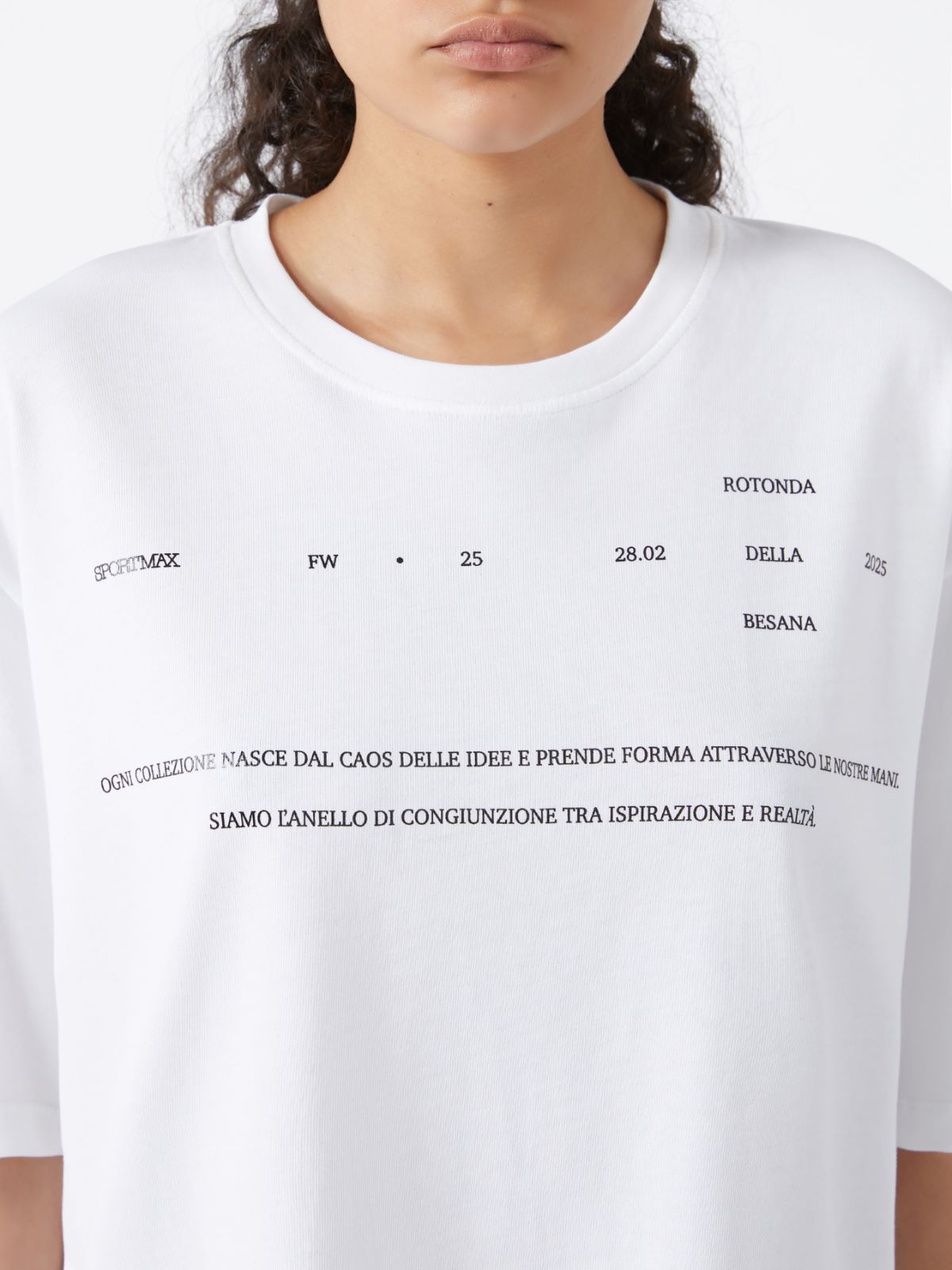 Printed T-shirt - RUNWAY - OPTICAL WHITE - Max Mara - 4