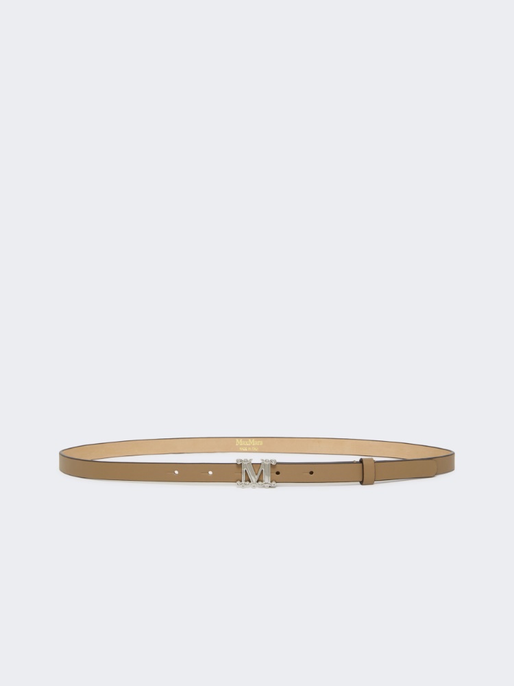 [Mグラツィアータ] カーフレザー ベルト - MUD - Max Mara