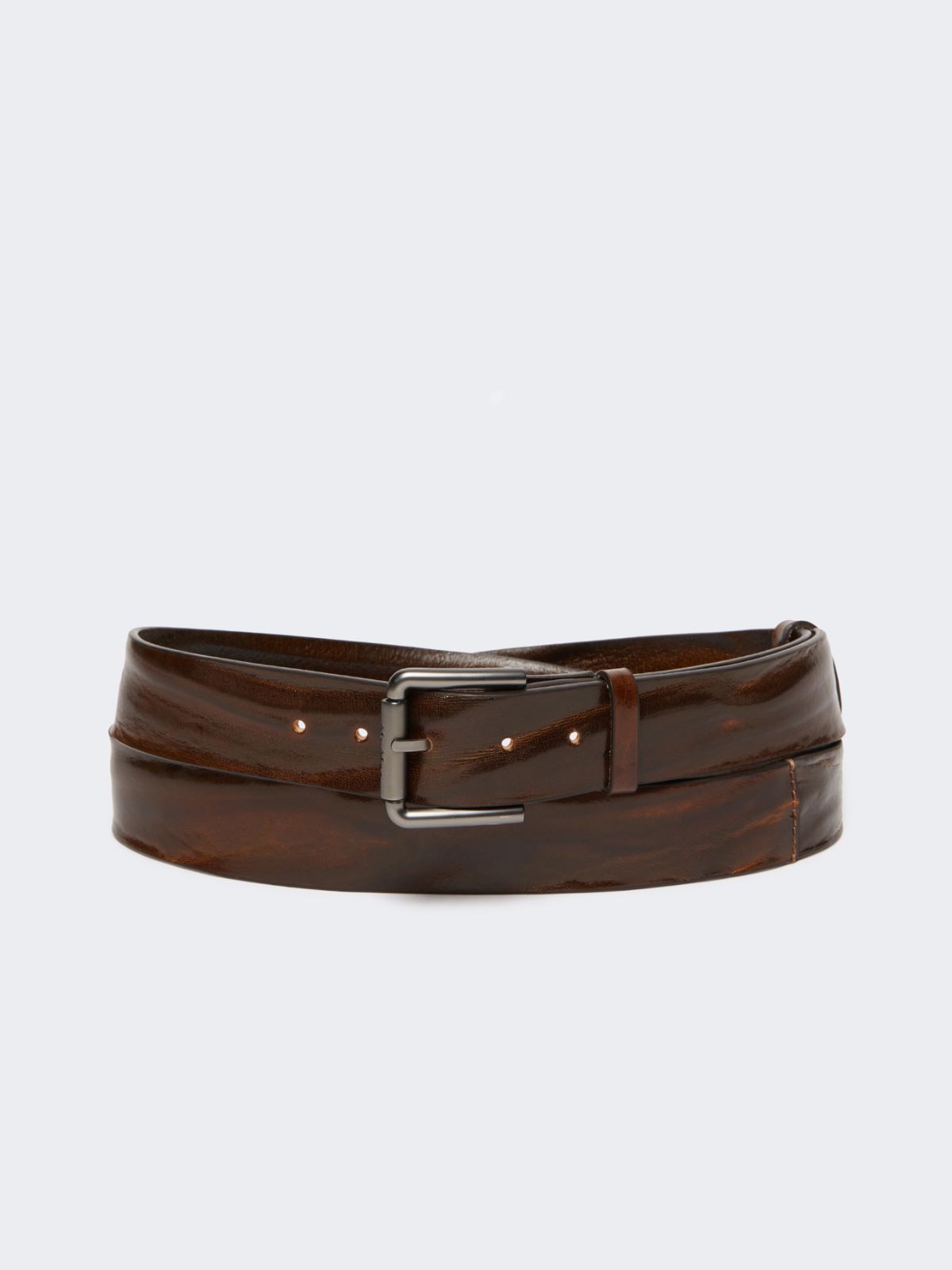 Long leather belt - BROWN BRONZE - Max Mara - 8