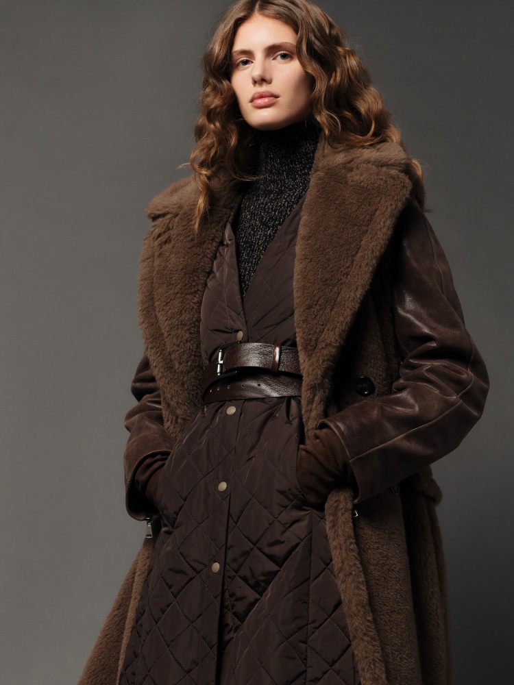 Long leather belt + BROWN BRONZE - Max Mara