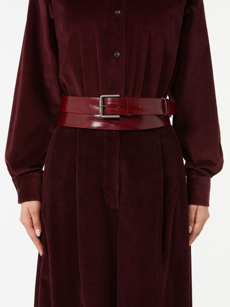 Długi pasek ze skóry - ANTYCZNY RÓŻOWY - Max Mara - 2