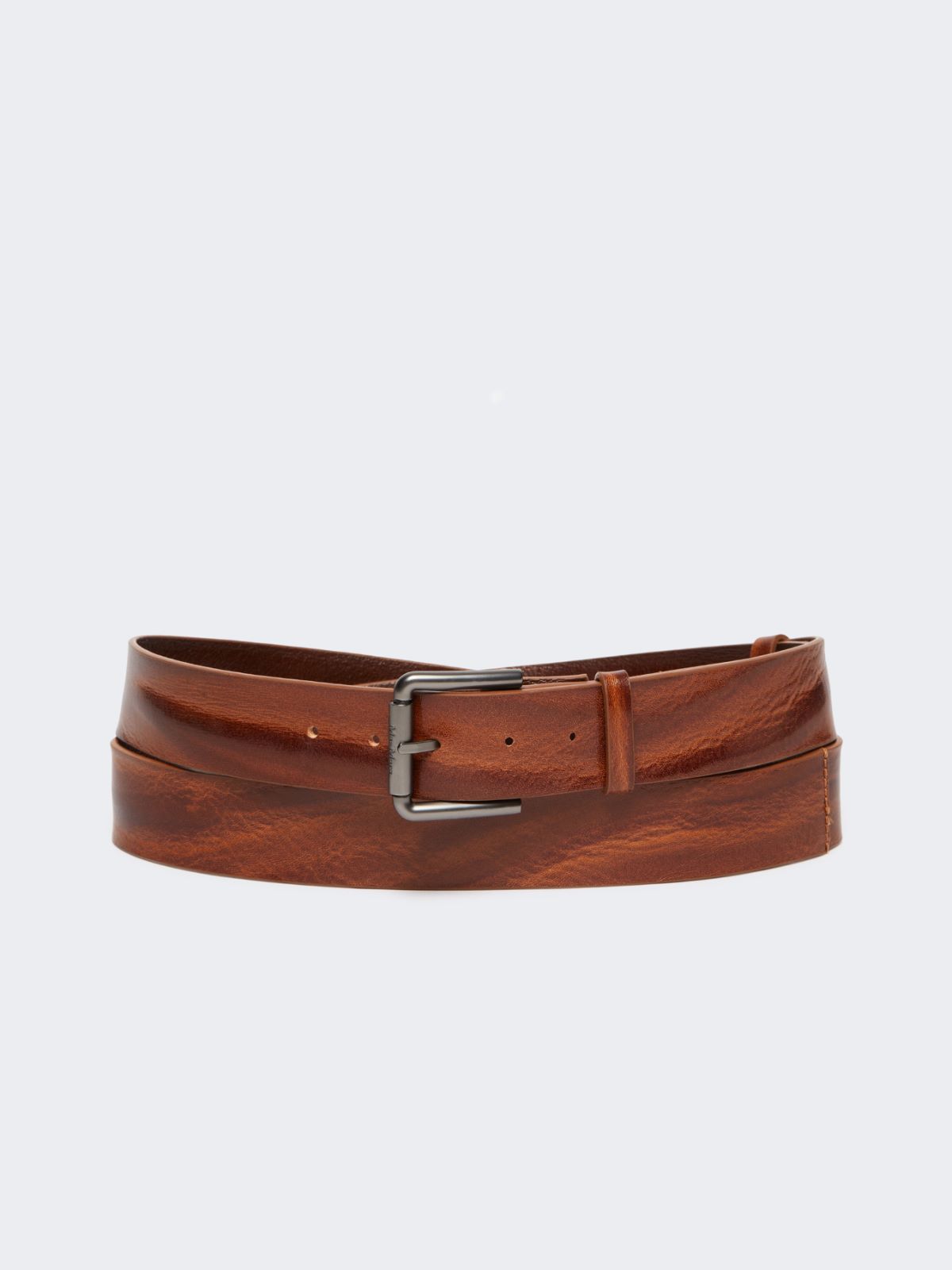 Long leather belt - DARK BROWN - Max Mara