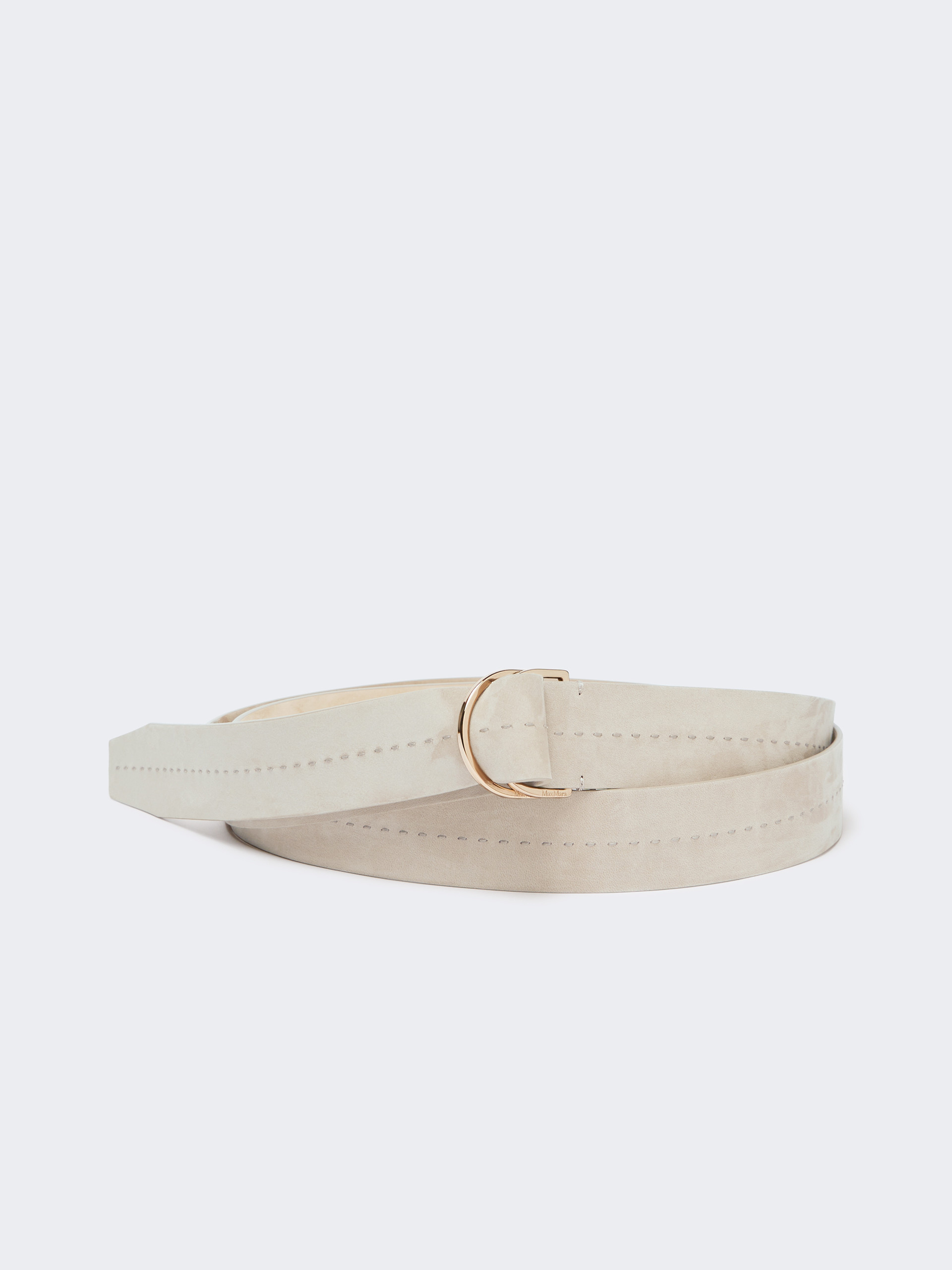 Nubuck leather double-wrap belt - IVORY - Max Mara