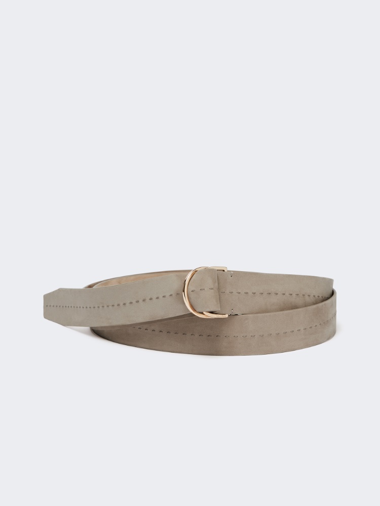 Nubuck leather double-wrap belt - TURTLEDOVE - Max Mara