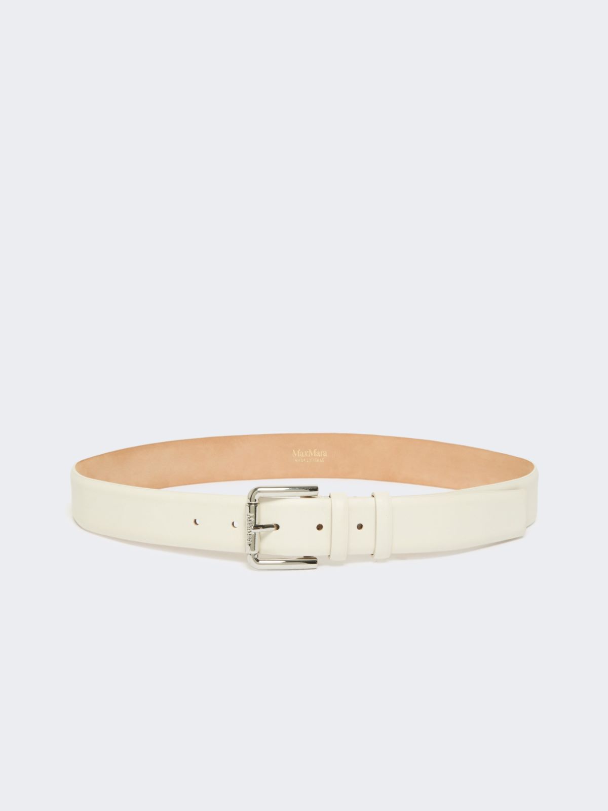 Natural leather belt - WHITE - Max Mara - 5