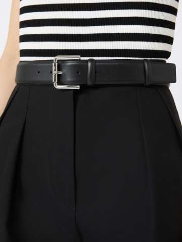Black leather belt female | Max Mara