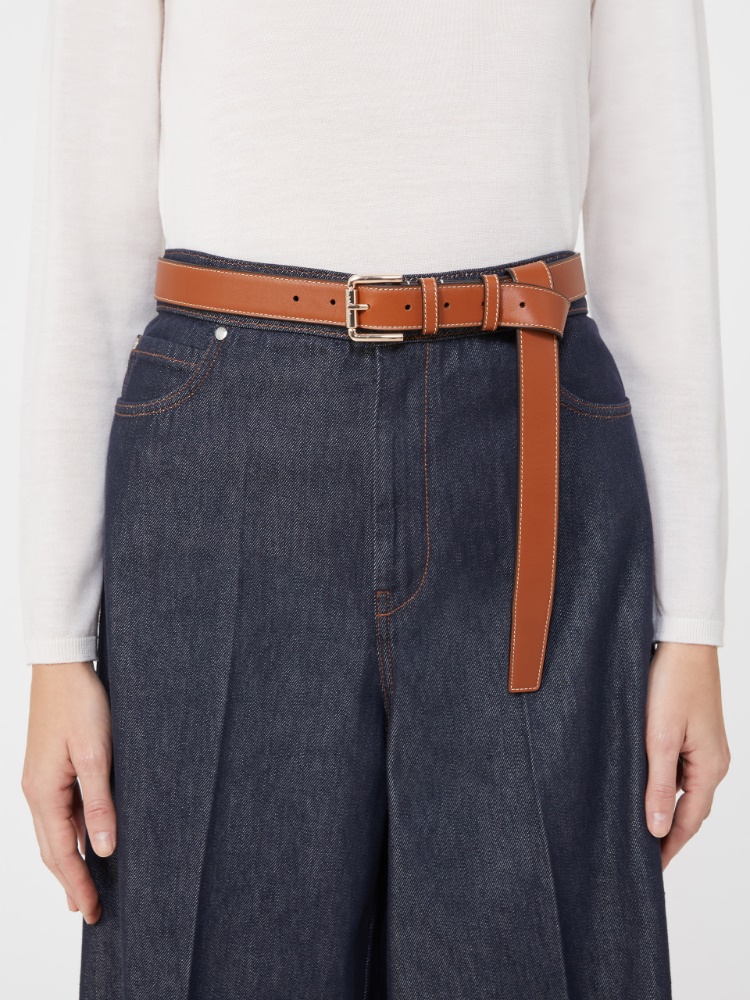 Leather belt - TOBACCO - Max Mara