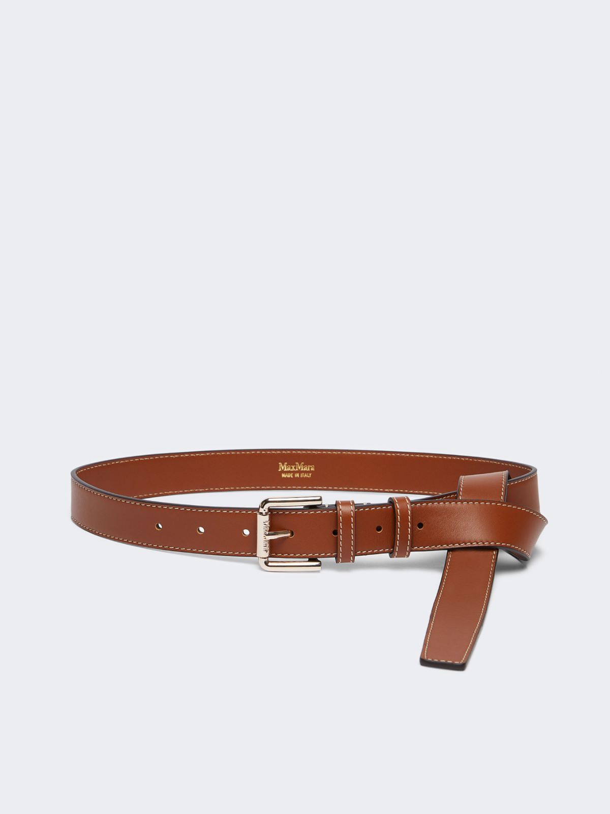 Leather belt - TOBACCO - Max Mara