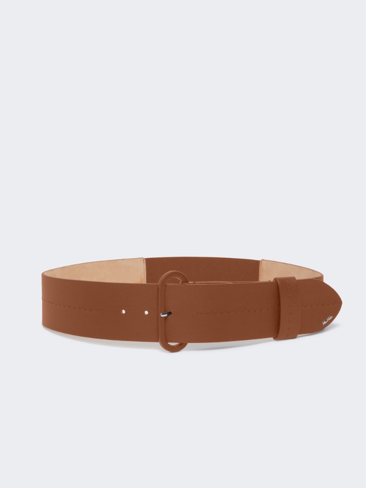 Ceinture en cuir semi-brillant - AMBRE MARRON - Max Mara