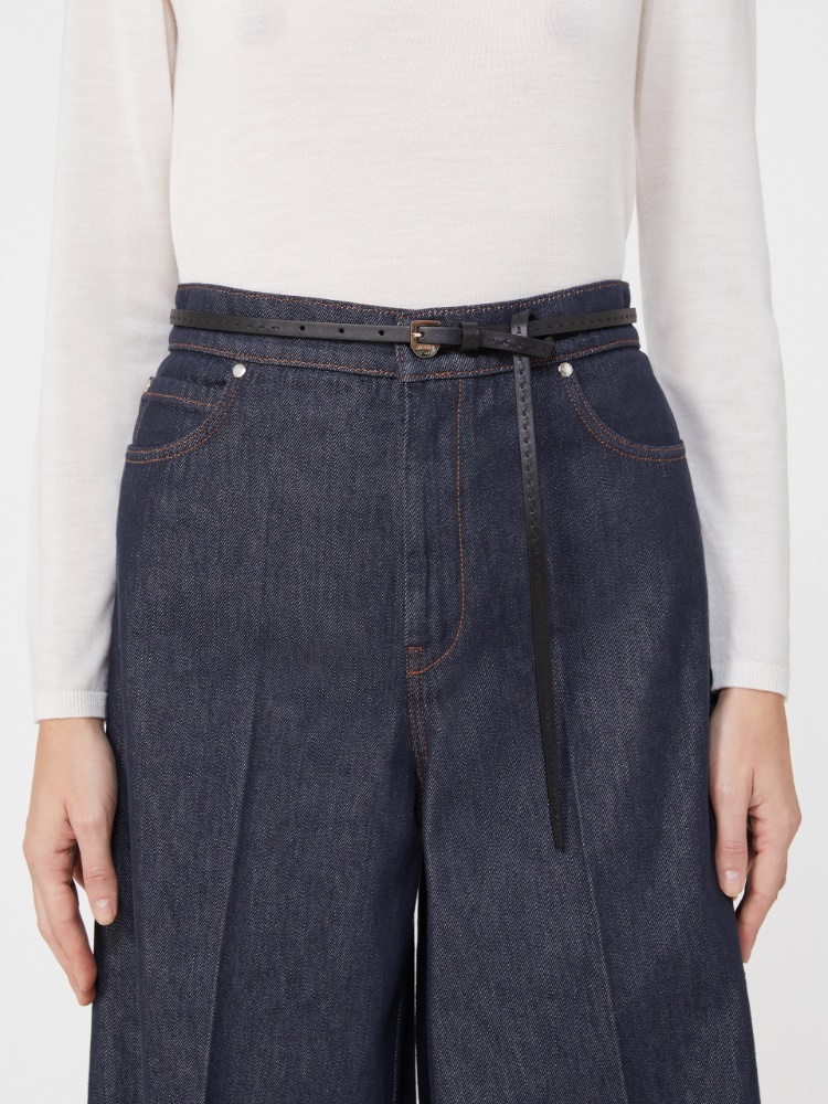 Natural leather belt - BLACK - Max Mara