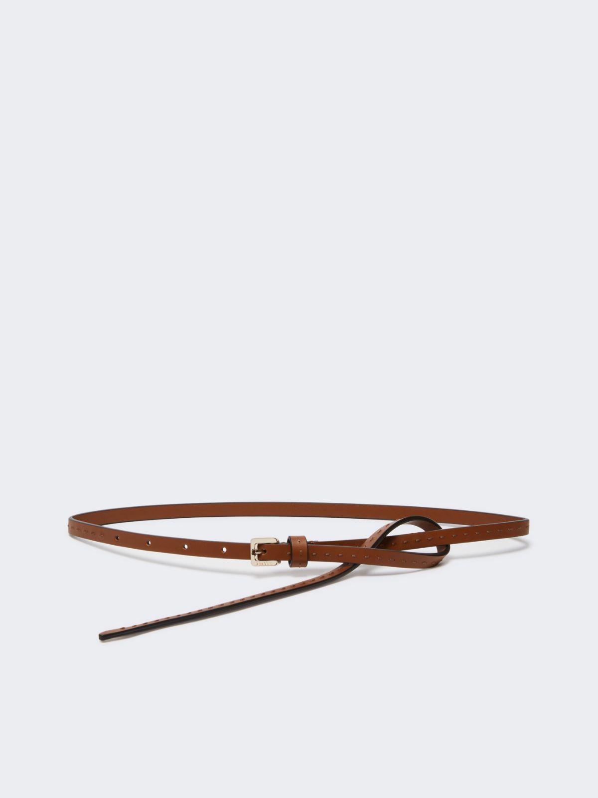 Natural leather belt - AMBER BROWN - Max Mara - 5