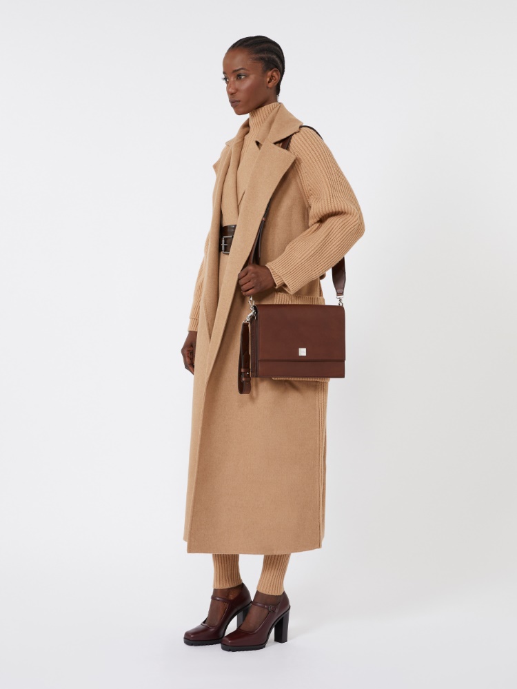 Mittelgroße Umhängetasche aus Leder - KAKAO - Max Mara - 2