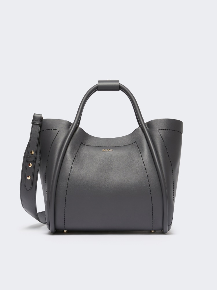 [マリン] スムース レザー スモール バッグ - DARK GREY - Max Mara